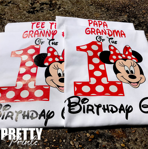 Custom Minnie Mouse Birthday Tees